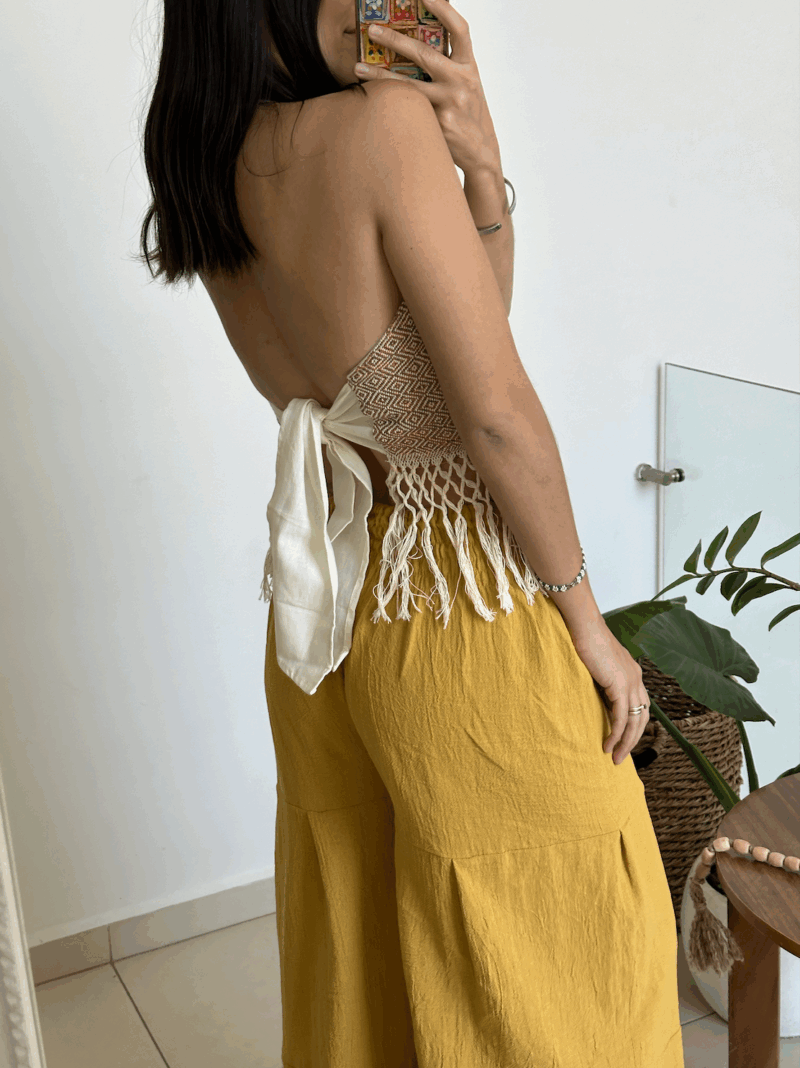 Pantalón Aura Mostaza - Imagen 2